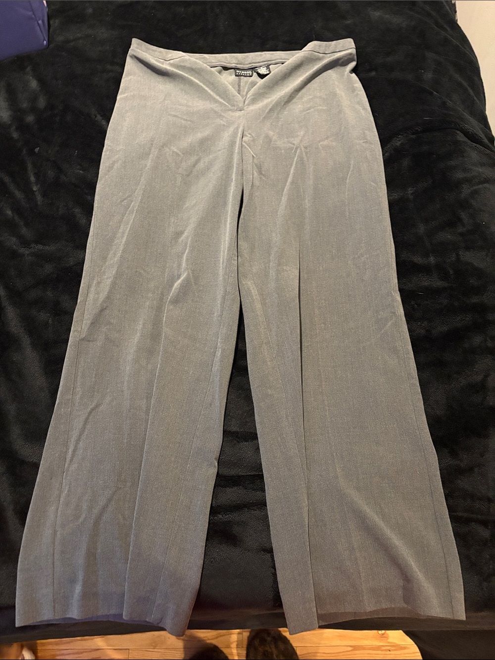 George Wide-Leg dress Pants in Light Gray